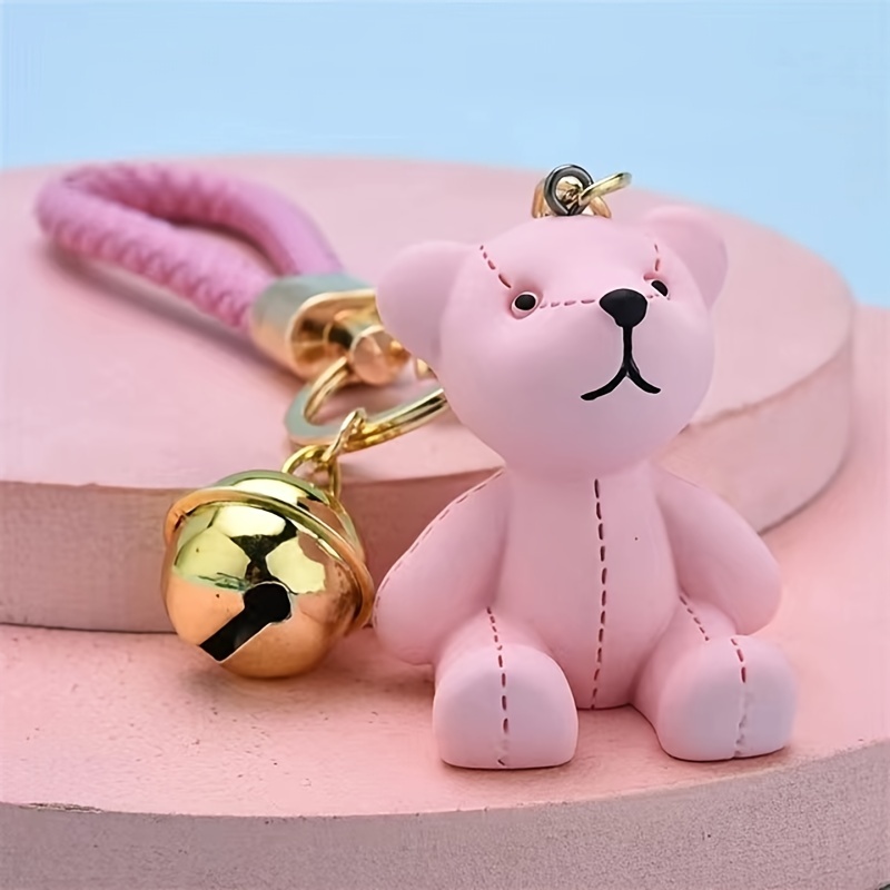 Bear Key Ring - Pink - Woman - Keychains 