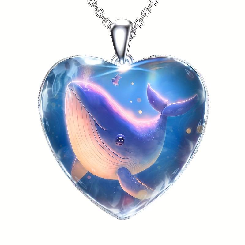 Blue whale store necklace