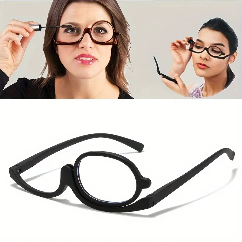 Magnifying Makeup Reading Glasses Flip Down Lens Cosmetic - Temu