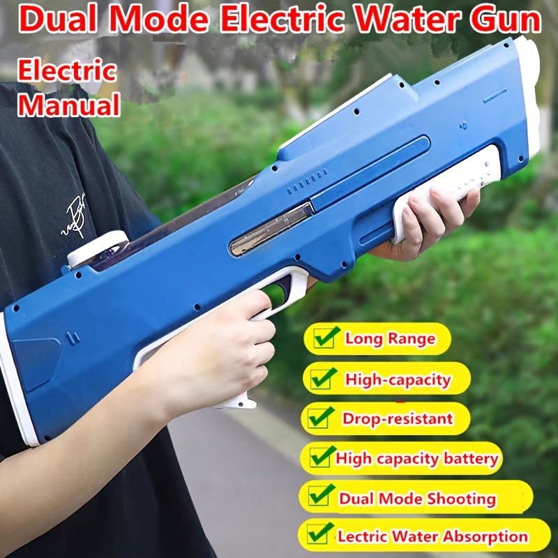 Hot Burst Electric Water Gun Kids Outdoor Summer Auto Water Sucking Strong  Power