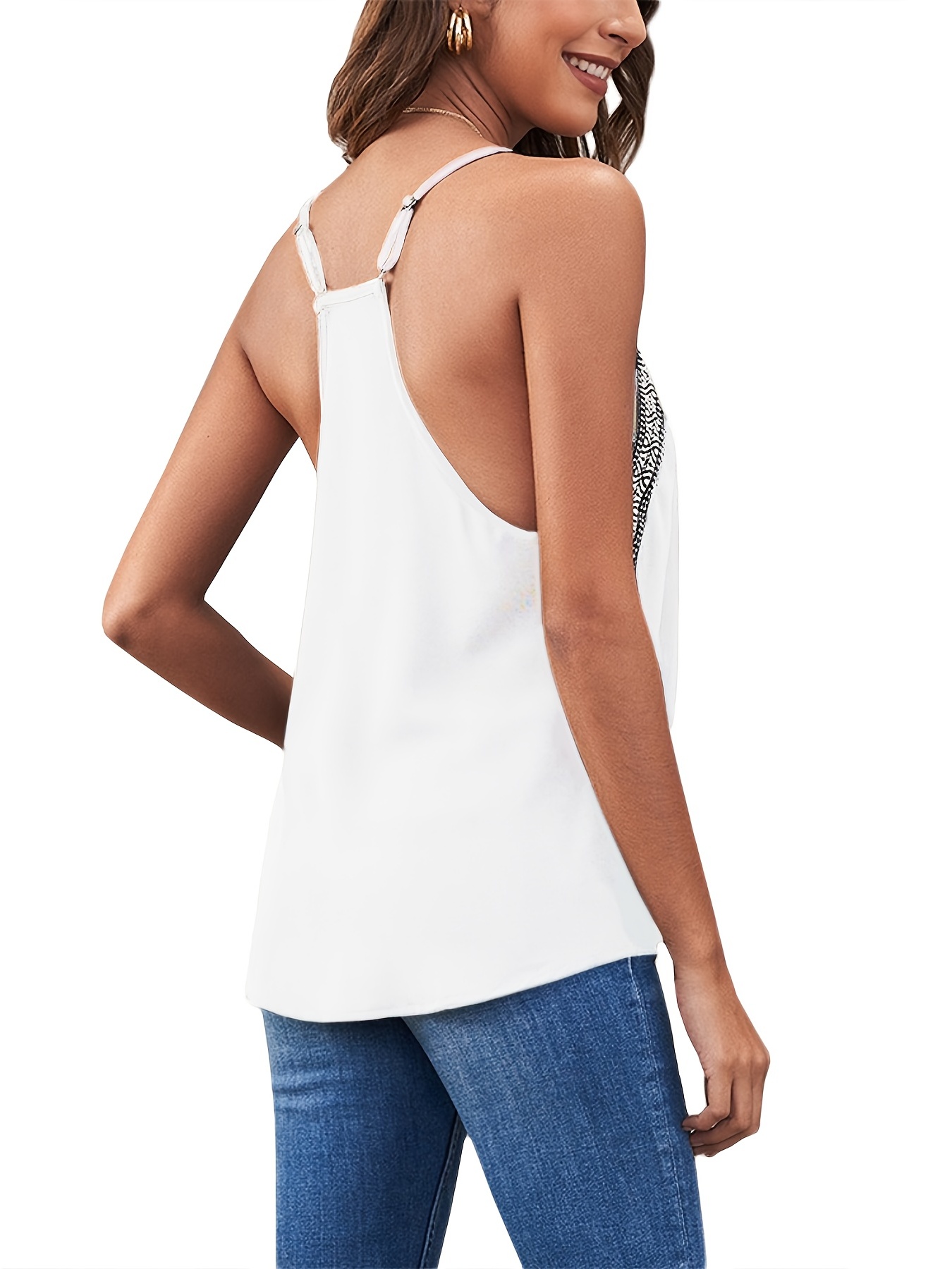 Women's Tank Top Casual Summer V Neck Spaghetti Strap - Temu