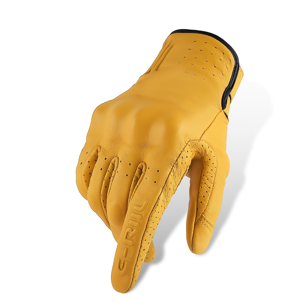 Gants moto Homme - Eté / Borrego Air / cuir Noir microperforé