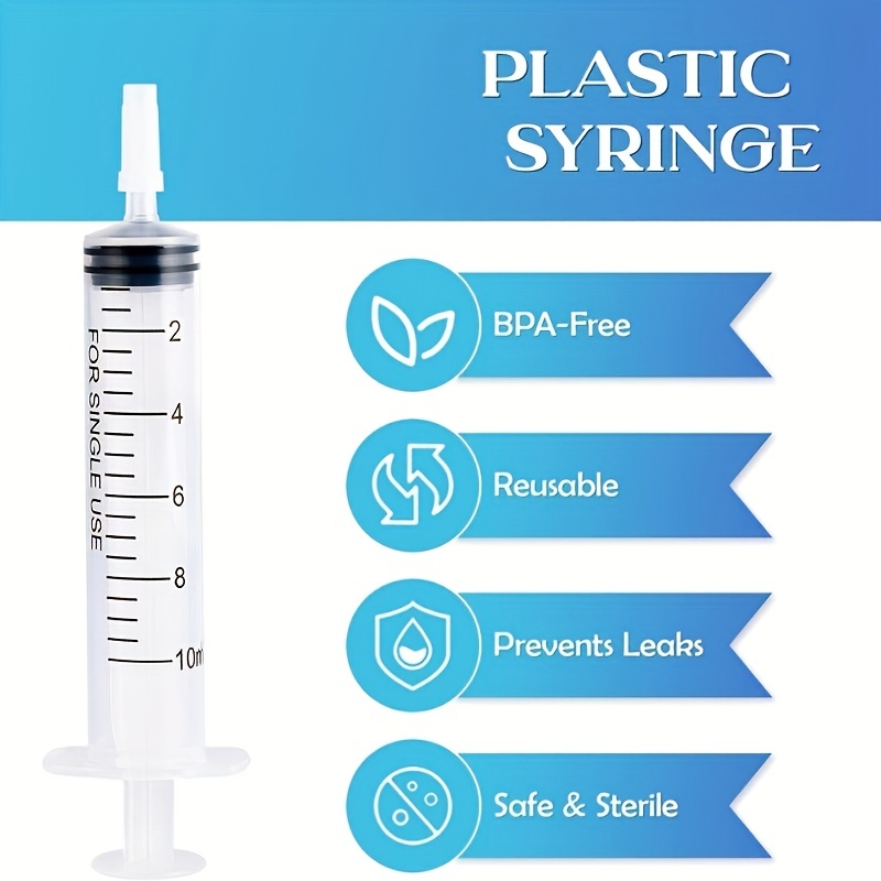 Seringue 1ml /3ml /5ml en plastique Réutilisable Seringue de dosage stérile  sans aiguille pour expériences scientifiques, distribution, mesure,  arrosage (paquet de 60) : : Commerce, Industrie et Science