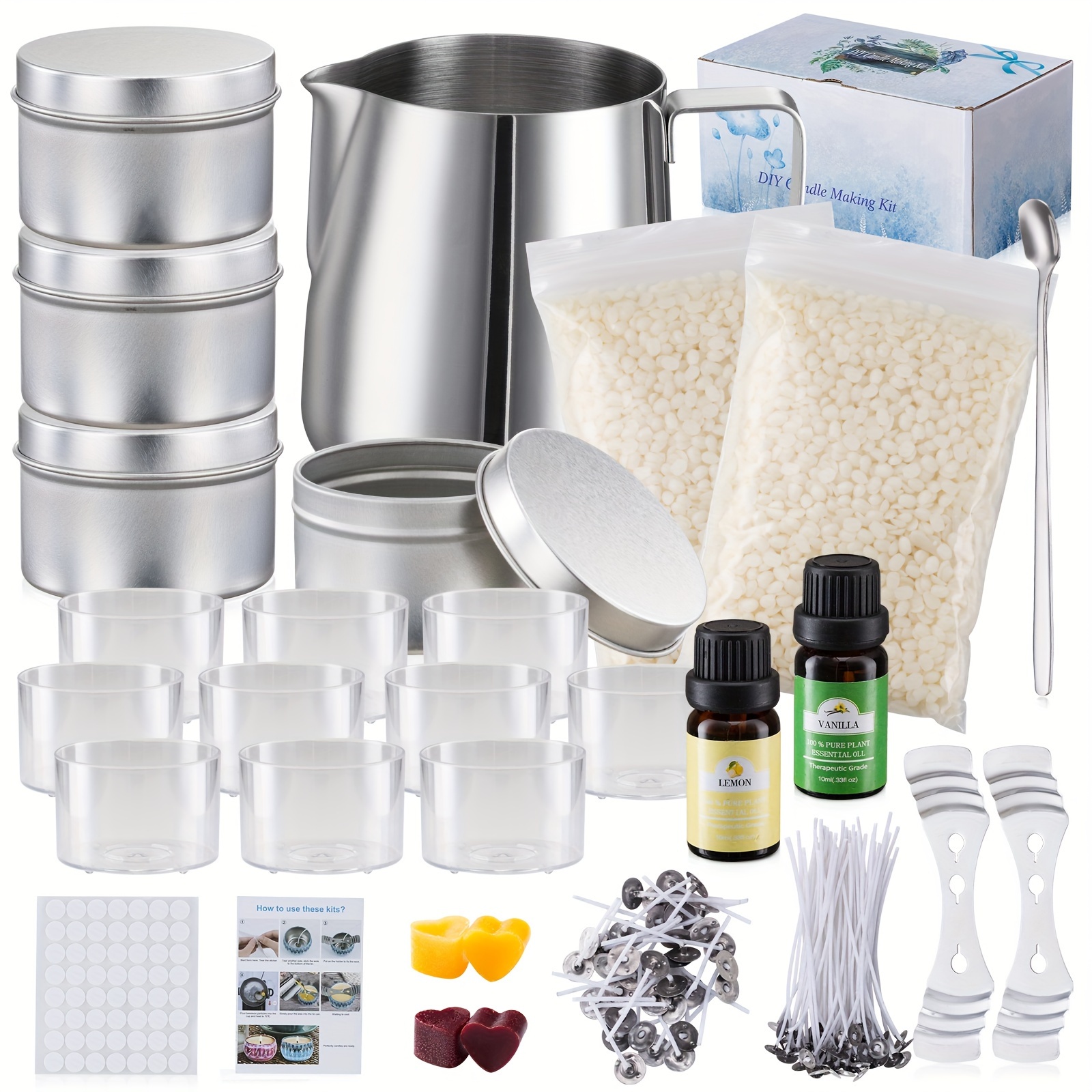 Candle Making Kit - Soy Wax Candle Making Set - Storage Box with