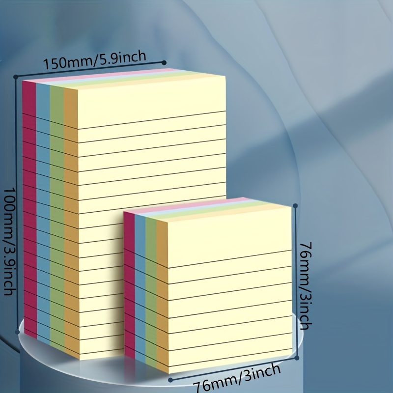 Sticky Notes Sheet Horizontal Line Sticky Notes Large Size - Temu