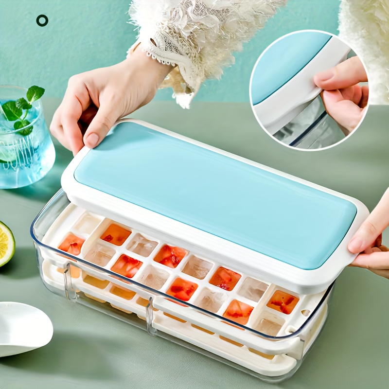 Home Freezer Ice Cube Molds Multi Functional Ice Cube Tray Double Layer  Household Deepfreeze Ice Container Kitchen Accessories - AliExpress