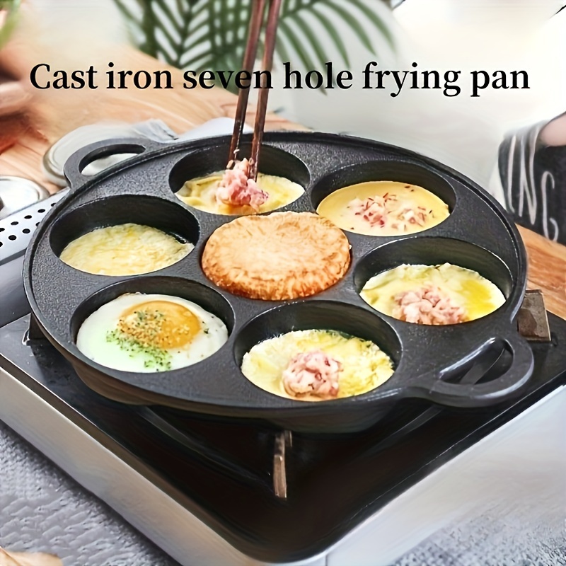 1 Frying Pan Cast Iron Medical Stone Fried Egg Pan Sectional - Temu