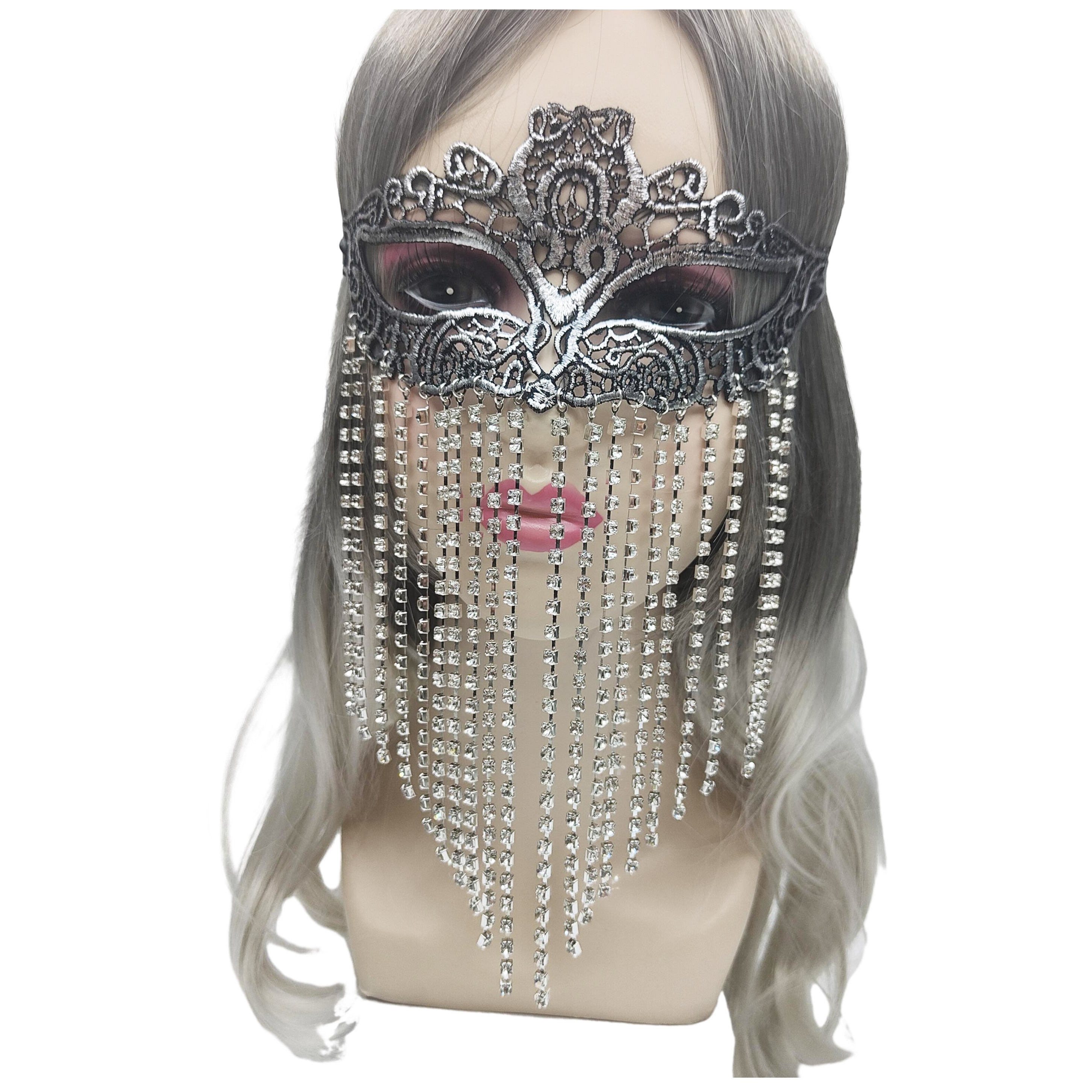 Encaje de mujer Baile de máscaras veneciana Máscara de encaje Sexy