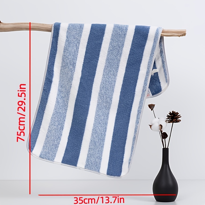 Striped Pattern Bath Towel Soft Cotton Absorbent Face Hand Towels