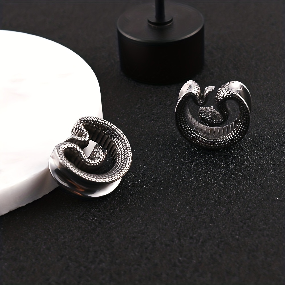 Snake Shaped Saddle Ear Expanders for Body Piercing