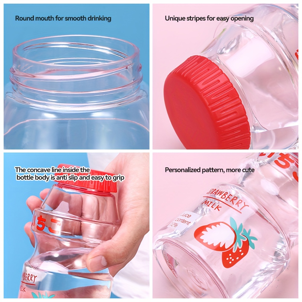 Kids Milk Cup With Straw Kawaii Water Bottle Children Cute Plastic BPA Free  Water Mug for