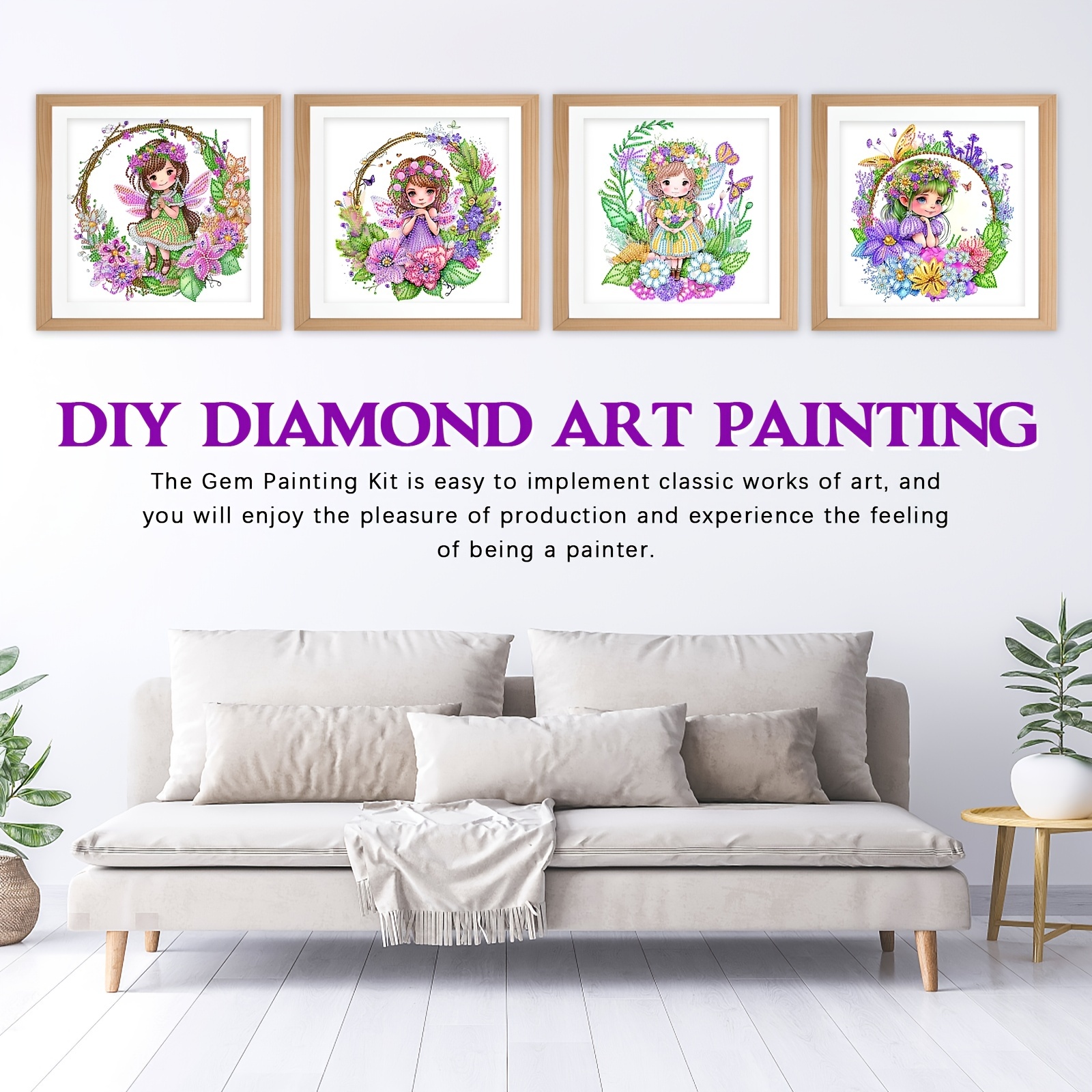 Kits de pintura de diamantes para adultos y niños 5D, kits de arte