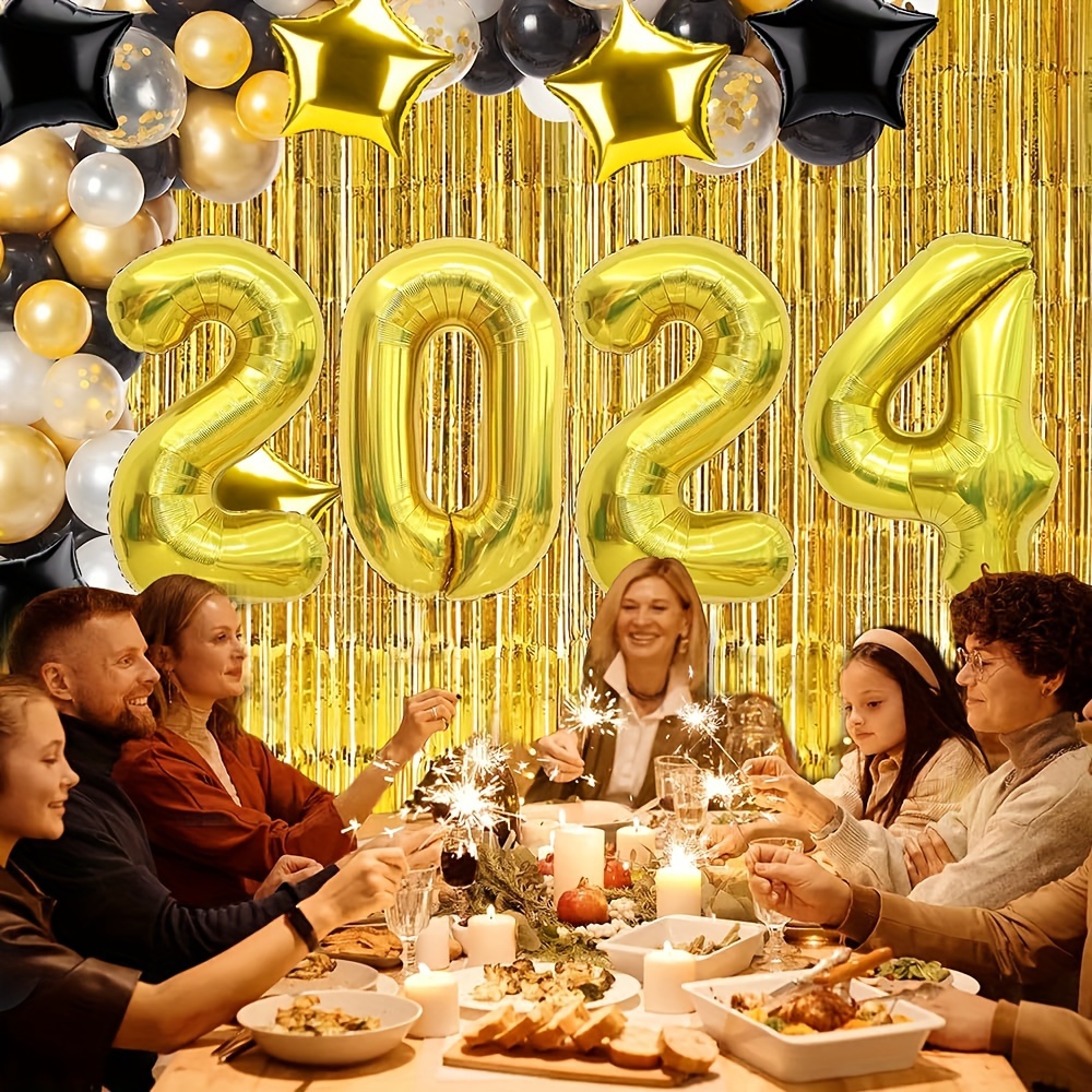 Nouvel an 2024,Decoration nouvel an,Cotillons nouvel an 2024,Bonne année  2024,Déco nouvel an,Peut être réutilisé déco nouvel an,Déco de table nouvel  an est pour décorations de fête du nouvel an
