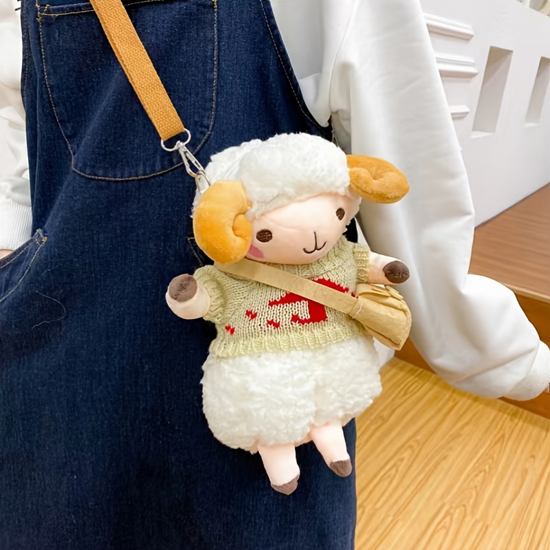 Cute Little Lamb Plush Bag Cartoon Doll Crossbody Bag Temu