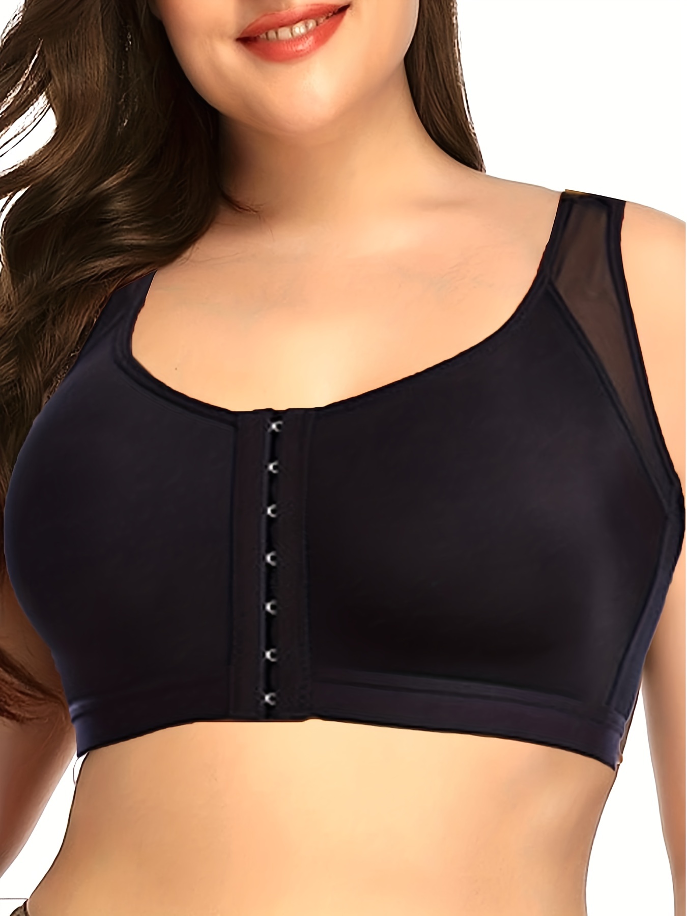 Connon Bralettes for Women in Clothing Women Front Button Compression  Sports Bra Front Closure Bras for Women Close Breast Augmentation Bra