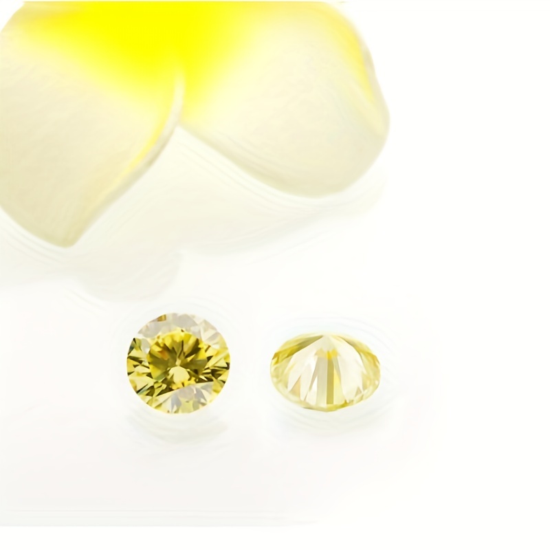 Round Lemon Yellow Moissanite Loose Stone