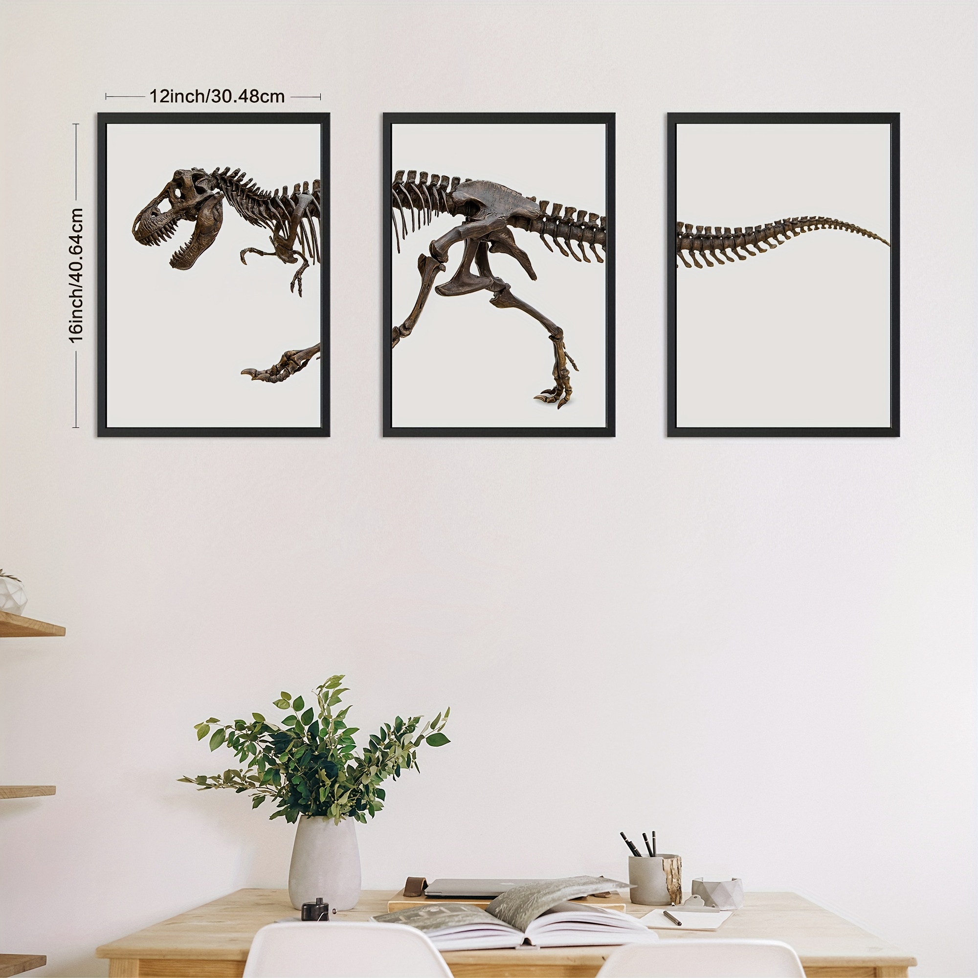 Prints Painting Dinosaur Wall Art Unframed Black And White - Temu