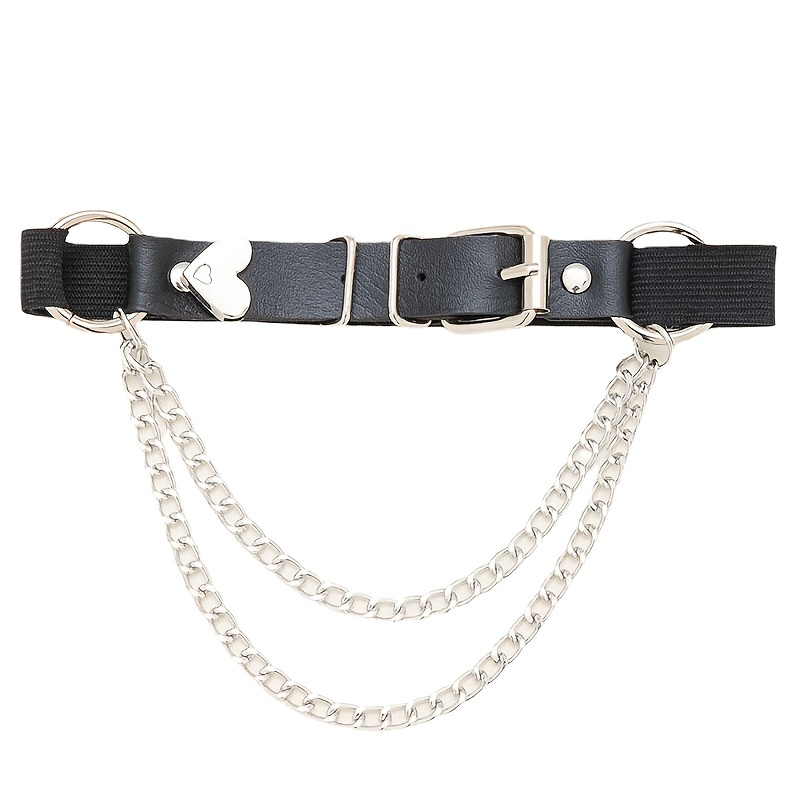 BLVCK chain garter belt