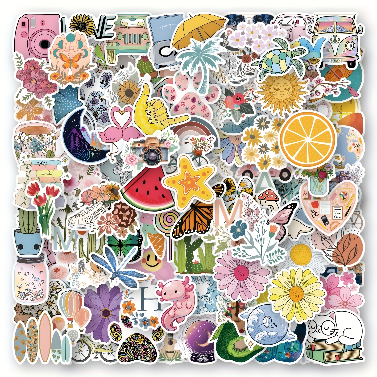 ALOHA SUN Cool Girls Travel Stickers for Scrapbook Planners Journal  Notebooks Waterproof Decals for Water Bottles Laptop Luggage Phone Case  Aesthetic