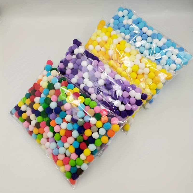1 Paquete Pompones Colores Mixtos Pequeñas Bolas Esponjosas - Temu