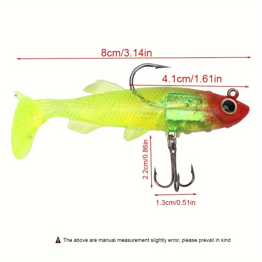 Ftk Fishing Lure Set Soft Lure Treble Hooks Fishing Tackle - Temu