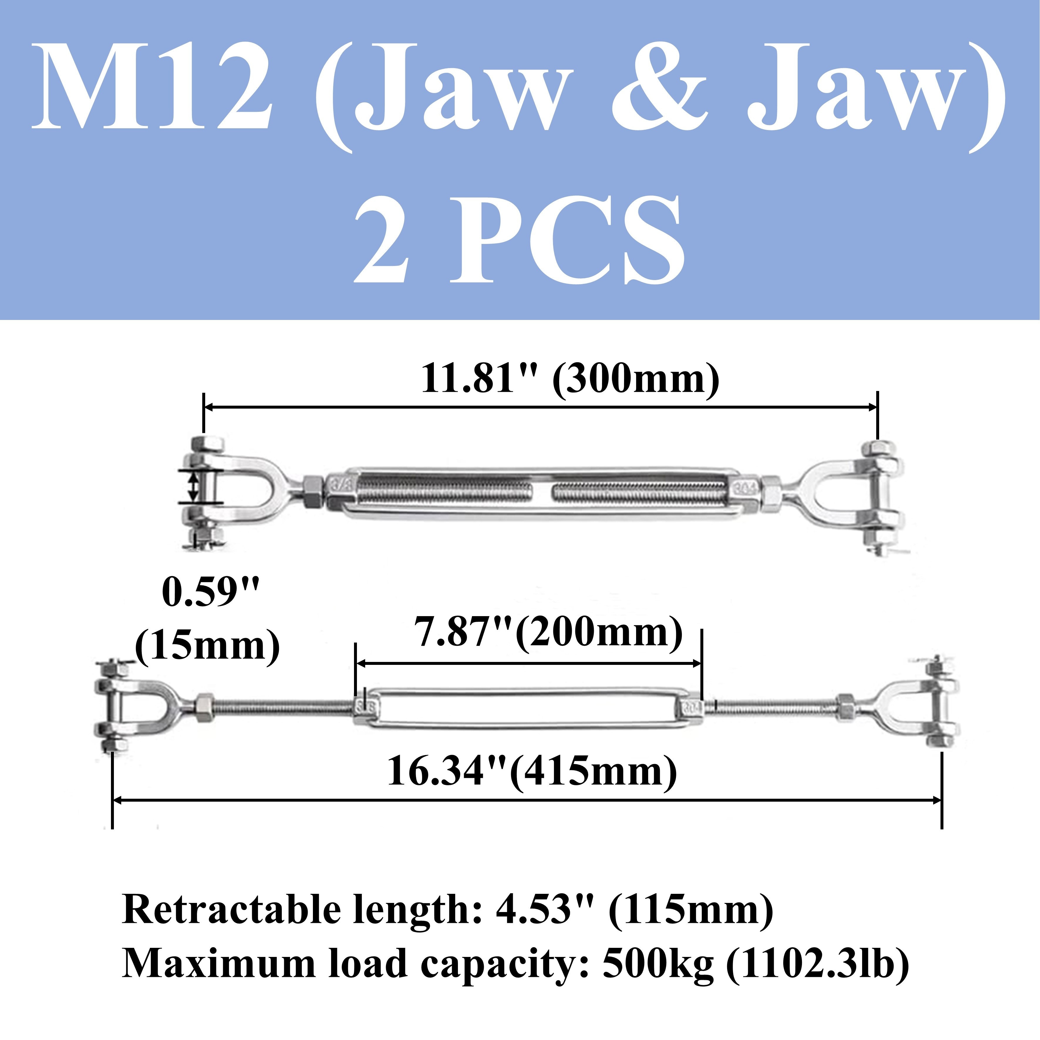 2pcs/ 4pcs M5 m12 Tensor Ojo Ojo Cable Alambre Tensor Tipo - Temu Chile