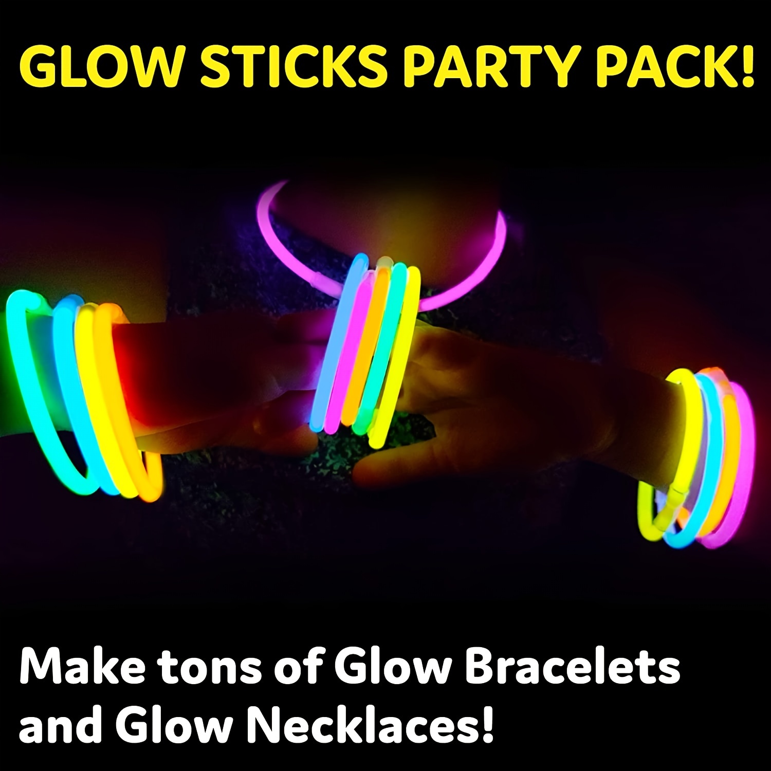 Glow Sticks Party Pack Glow Necklaces Bracelets Halloween - Temu
