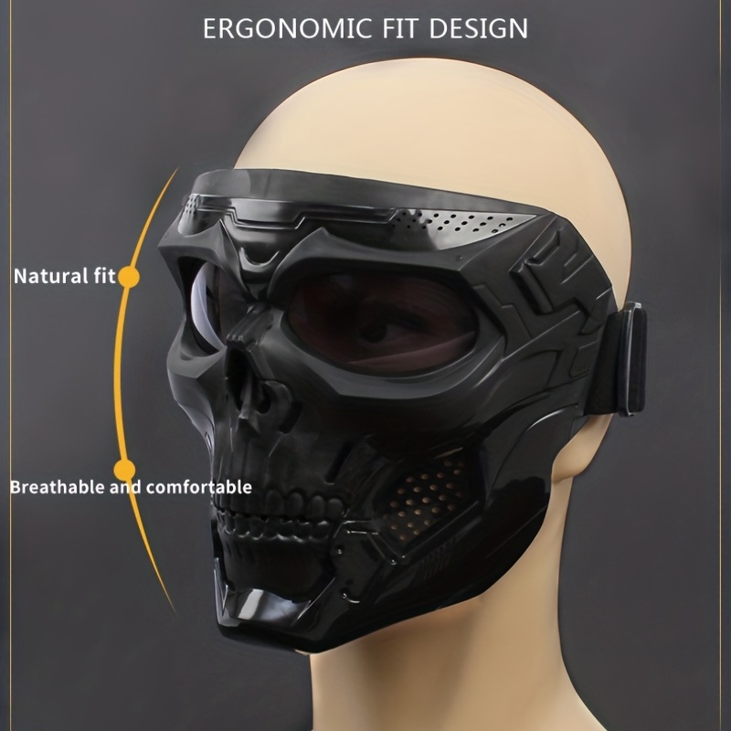 Respirador Máscara de gas negra táctica Máscara de protección facial de  estilo militar Al aire libre
