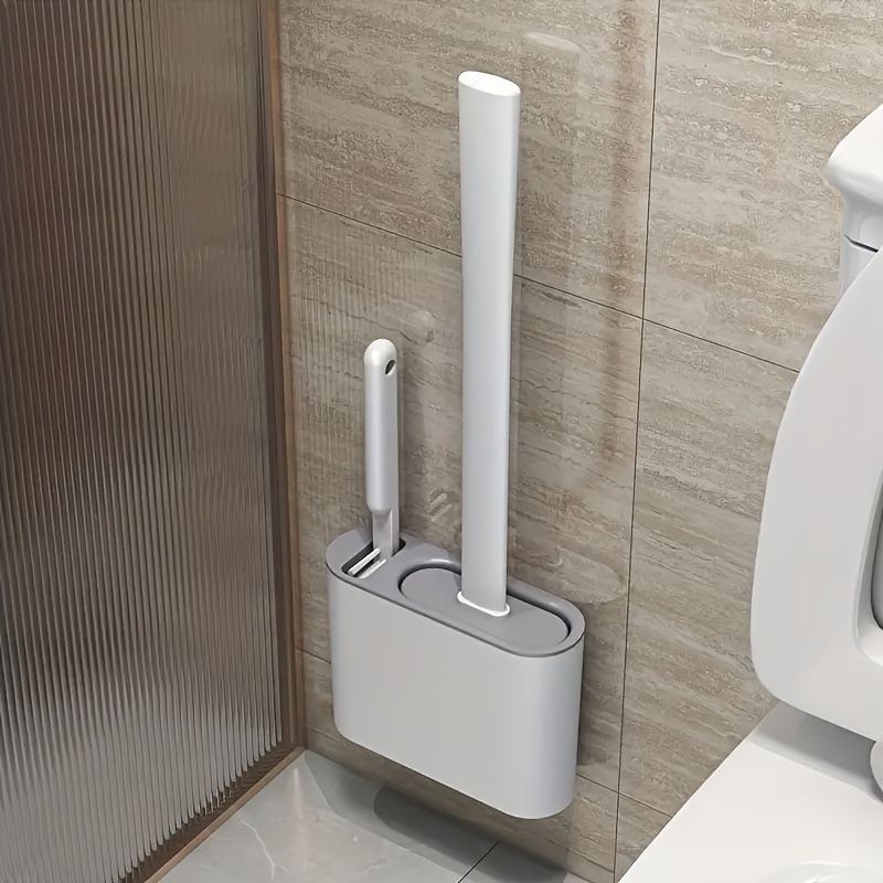 Set di spazzole per wc in Silicone anatra porta scopino creativo per bagno  accessori per la pulizia della toilette a parete per bagno