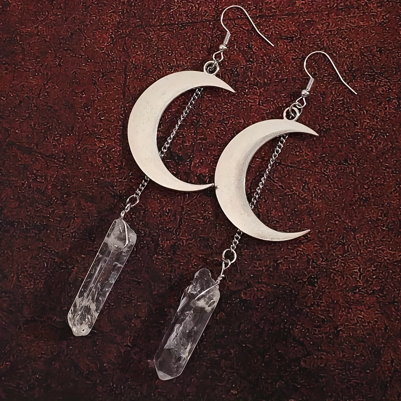 Vintage Gothic Moon Dangle Earrings
