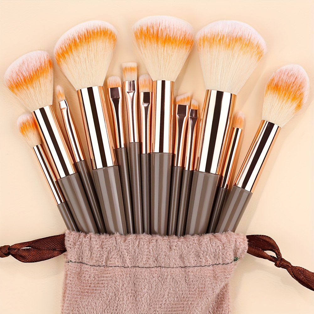 Makeup Brush Set Soft Fluffy Professional Cosmetic - Temu