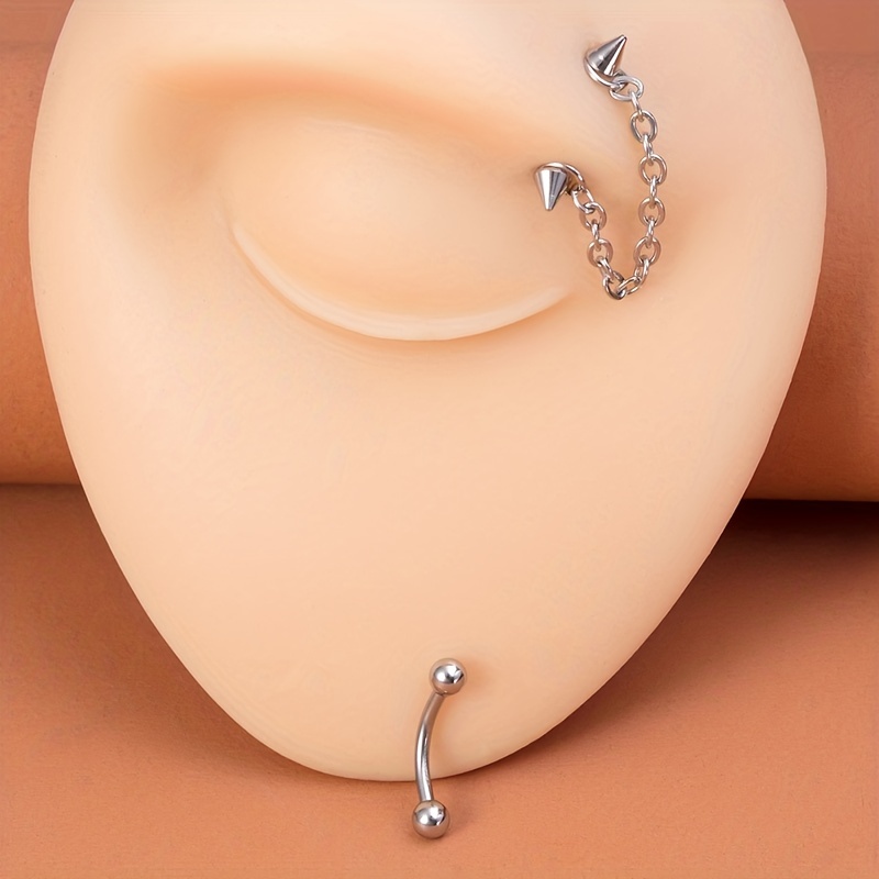 Jewelry  5 Pcs 16g Curved Barbell Eyebrow Rings Earring Hoop Body