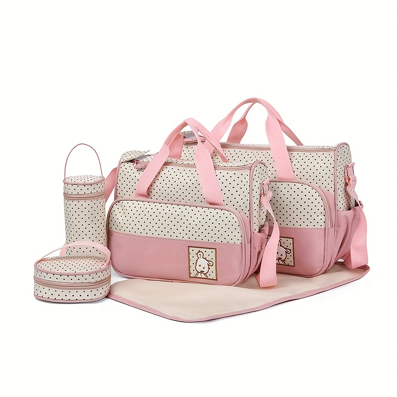 Hot Oblique Span Waterproof Mommy Bag Set, 5pcs