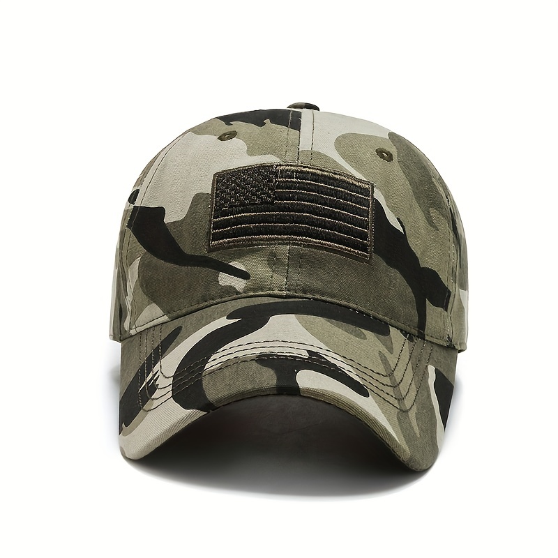 American Flag Patch Baseball Cap Tactical Unisex Camouflage Sun Hats
