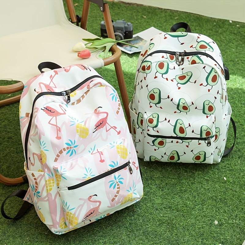 Animal Print Backpack Lightweight Schoolbag Outdoor Travel Bag