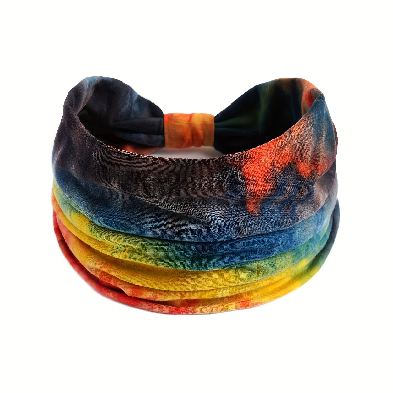 Tie Dye Flower Print Knotted Headband Ladies Sports Widening - Temu