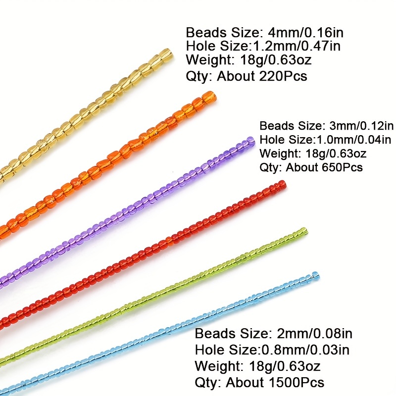 4 colors 1500pcs 3mm seed beads for women DIY bracelet necklace jewelry  making