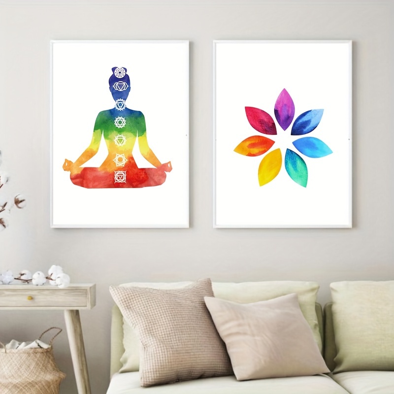 Wall Art Print, Mindfulness, meditation and yoga background in