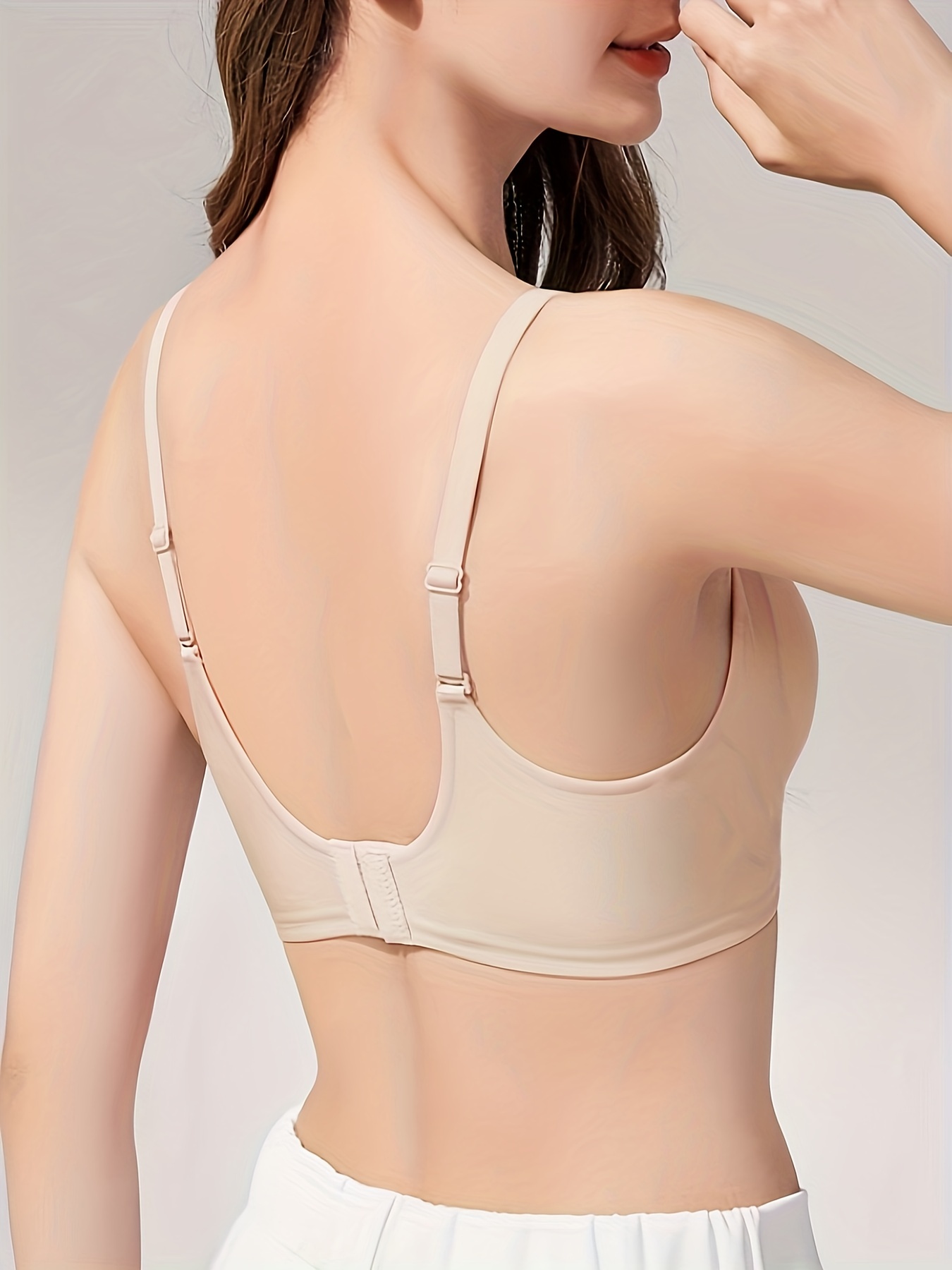 Women's Soft Solid Skin Friendly Pull Bra Comfortable - Temu Canada