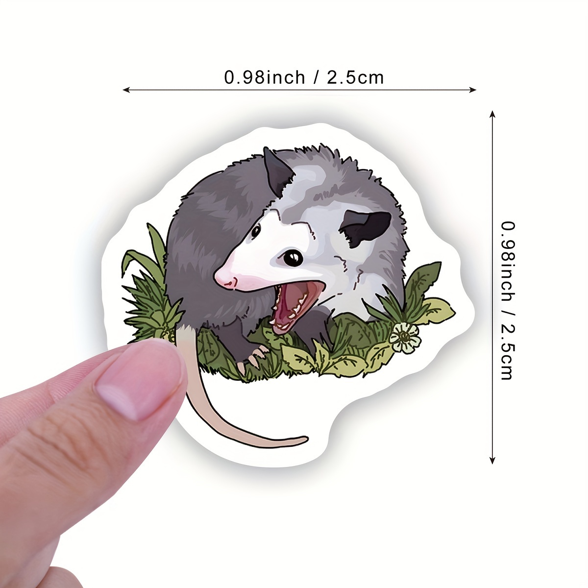 Possum Stickers Positive Stickers for Adults Cartoon Glass Small Object  Stickers Luggage Guitar Toddler Christmas Stickers