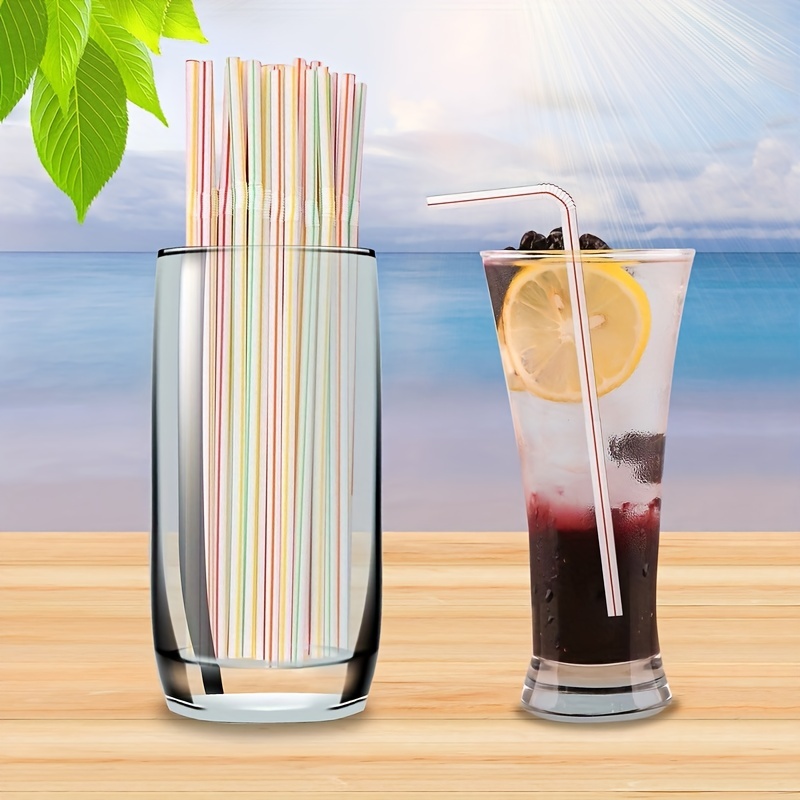 Durable Multicolor Plastic Straws For Drinks And Juices - Perfect For  Outdoor Camping And Disposable Use - Temu