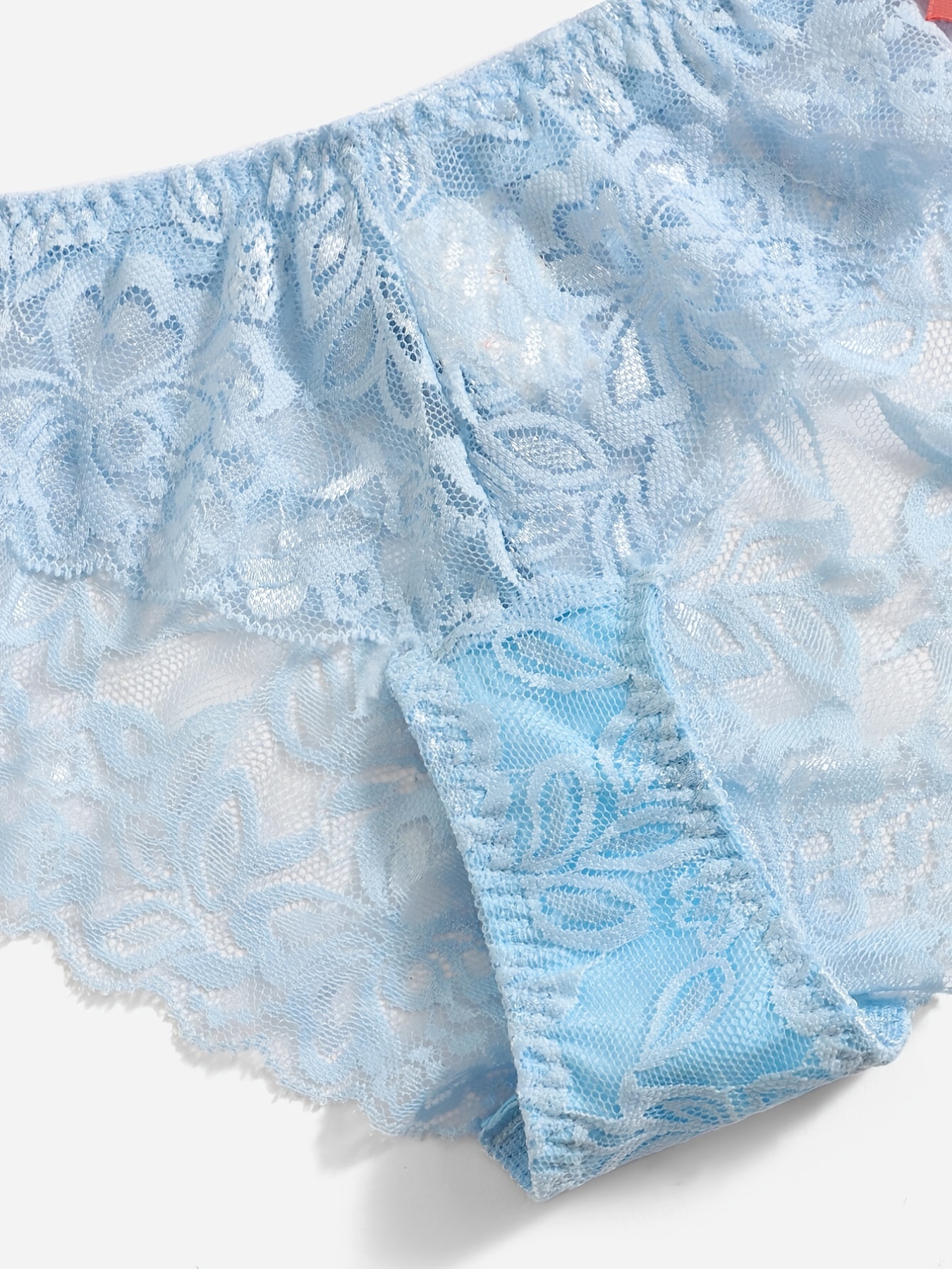 Premium Light Blue Lace Ruffle Panty