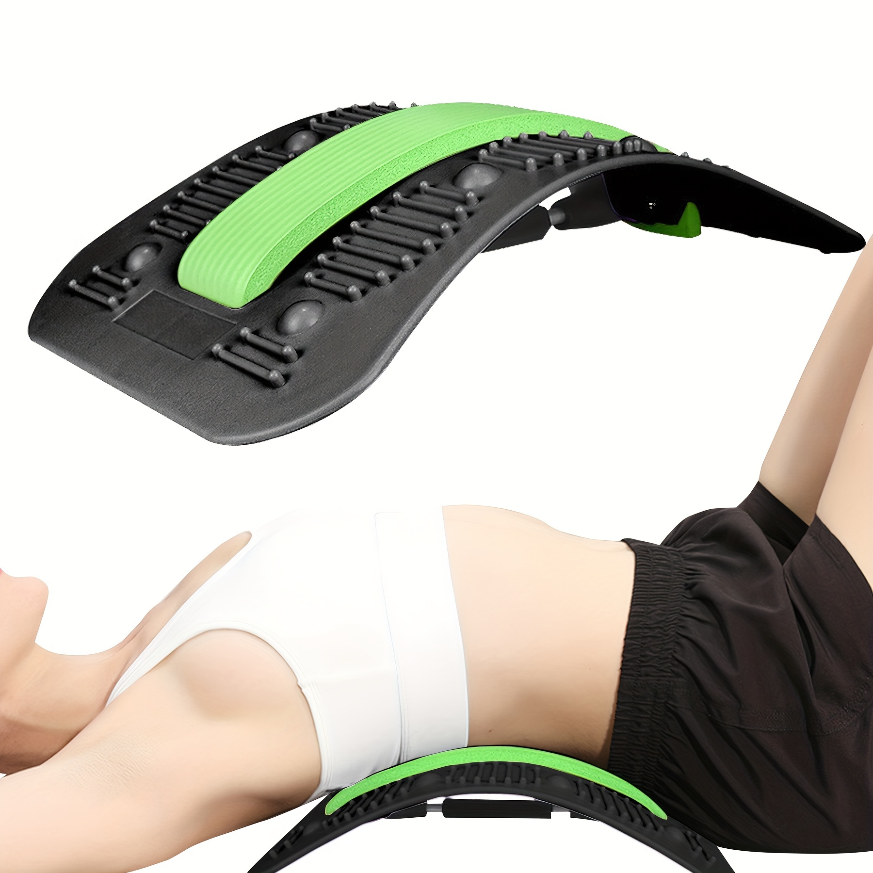 Back Massager Equipment Men Women Waist Stretch Traction Massage Tools  Fitness Lumbar Support Relaxation Spine Pain Relief