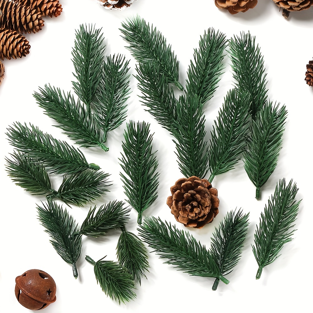 8cm Artificial Pine Branches Christmas Green Plants Pine Needles Branches Garl