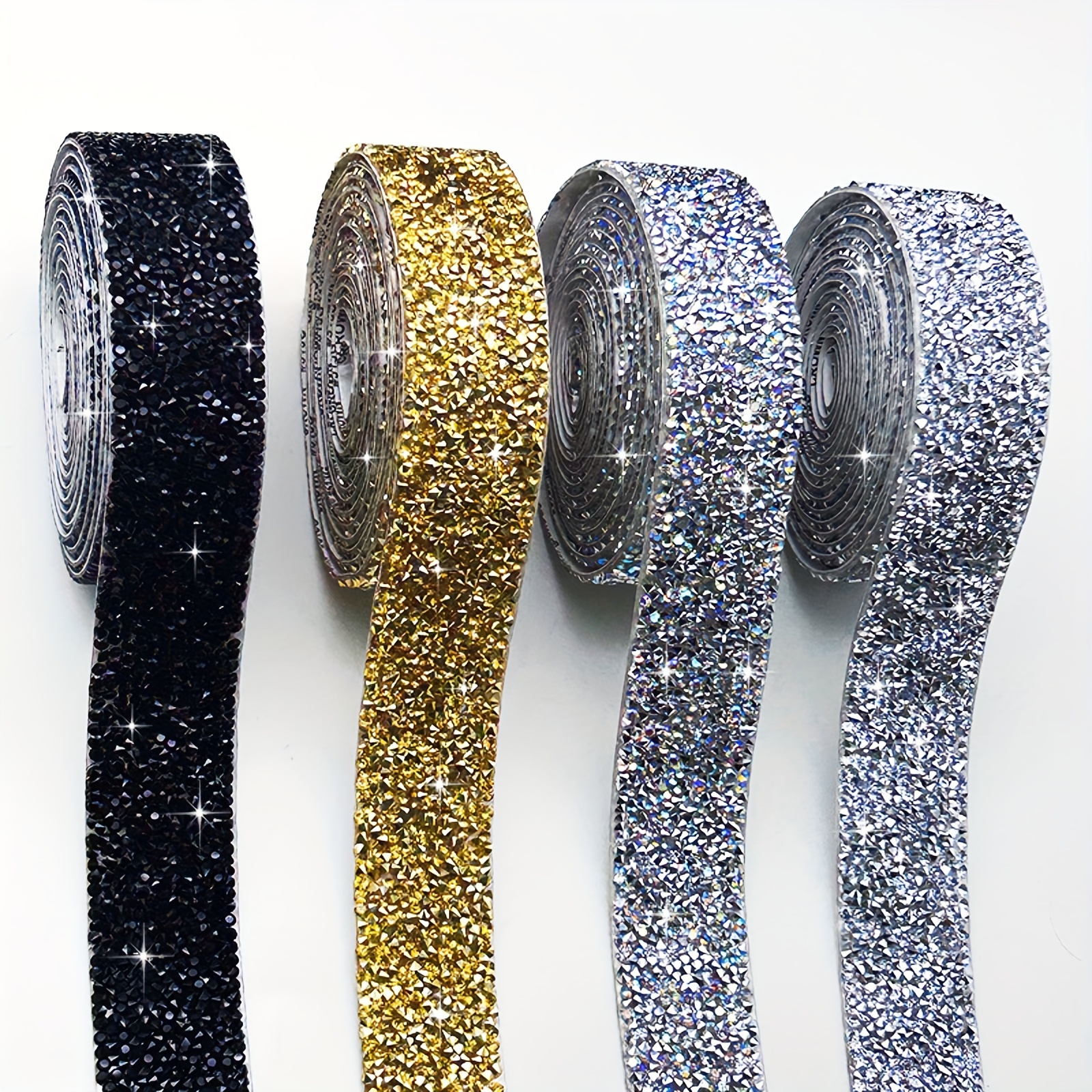 3 Rolls 3 Yards Self Adhesive Crystal Rhinestone Ribbon Rhinestones Sticker  Car Decoration Sticker DIY Bling Ribbon Stickers Rhinestone Tape Roll With  2 Mm Rhinestones For Crafts Phone Car Decorations