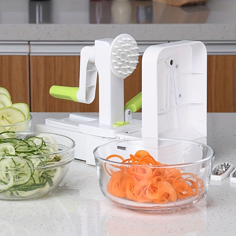 1pc, Vegetable Spiralizer, Manual Zucchini Noodle Maker, Zoodles Spiralizer  For Potato, Multifunctional Vegetable Slicer, Rotary Fruit Grater, Kitchen  Stuff, Kitchen Gadgets