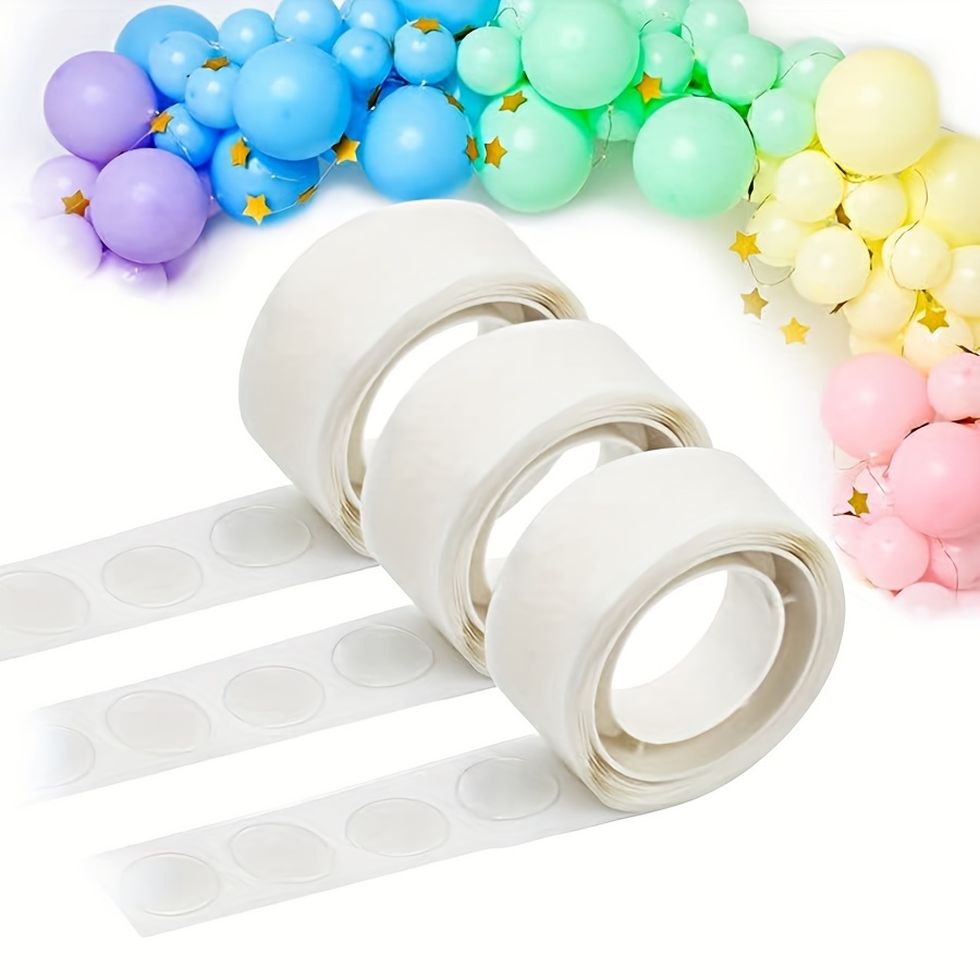 500pc Glue Point Adhesive Clear Balloon Dot Tape Removable Double