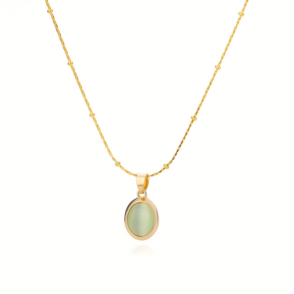 Retro Premium All-match Elegant Women Men Couple Universal Stone Necklace