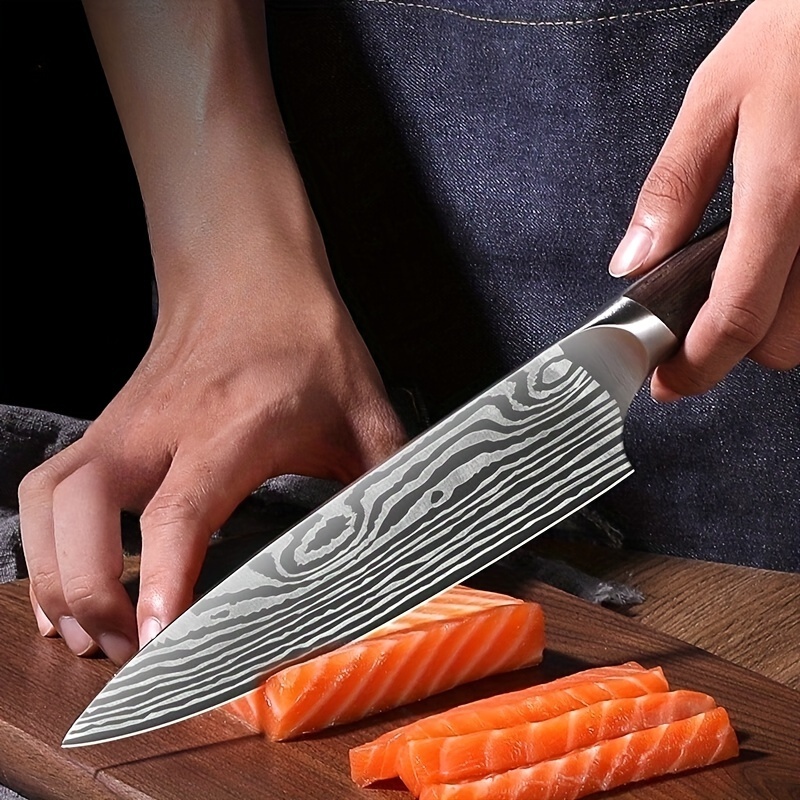 Damascus Chef Knife Household Sharp Vegetable Cutting Meat - Temu