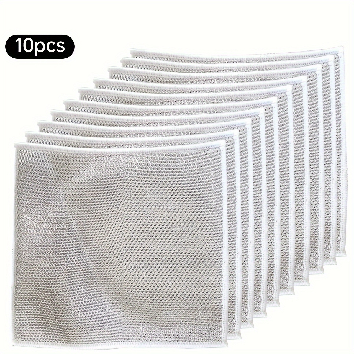 Silver Wire Dish Towel, Non-stick Oil Dish Towel, Durable, Reusable, Odor  Free, Used For Washing Dishes, Pots And Kitchen Stoves, Kitchen Fabrics, Kitchen  Utensils - Temu United Kingdom